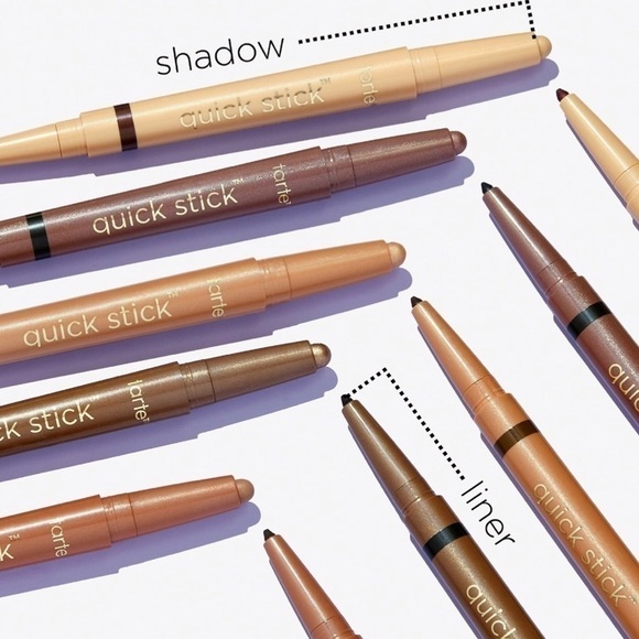 Tarte GOLDEN PINK LUSTER + BLACK Quick Stick Waterproof Shadow & Liner | NEW - Picture 7 of 16